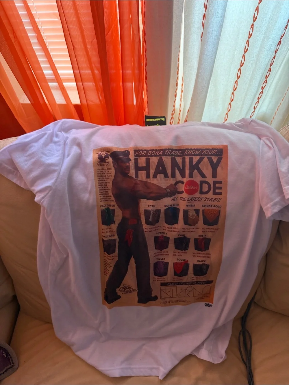 Graphic 'Hanky Code' White T-Shirt - Picture 1 of 2